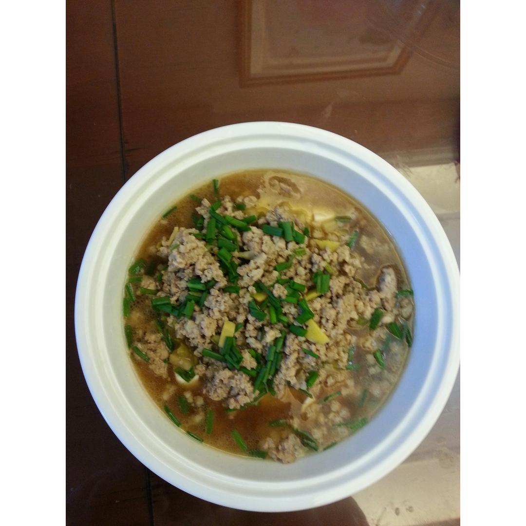 榨菜肉末蒸豆腐