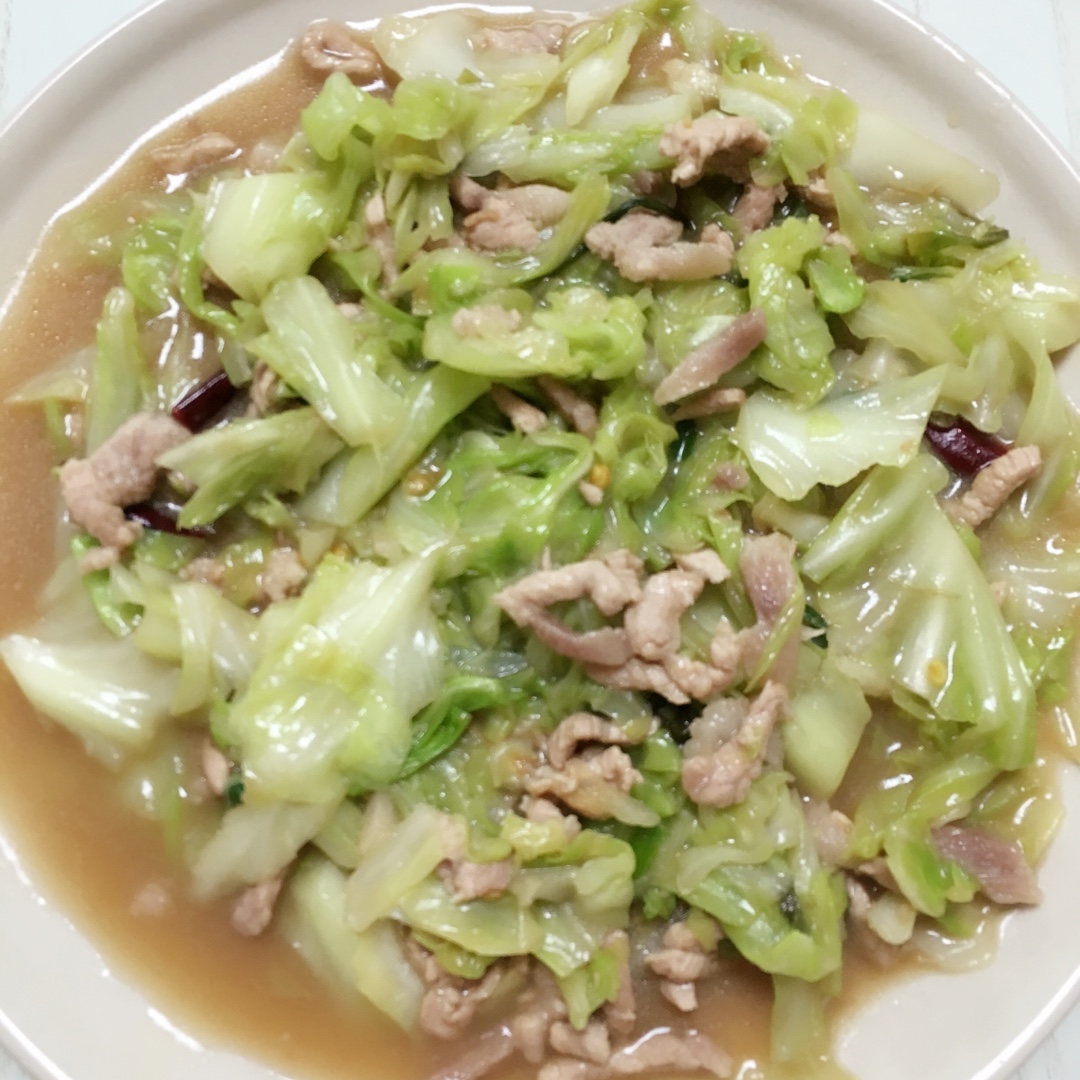 geng兮兮做的包菜肉丝超好吃的包菜做法