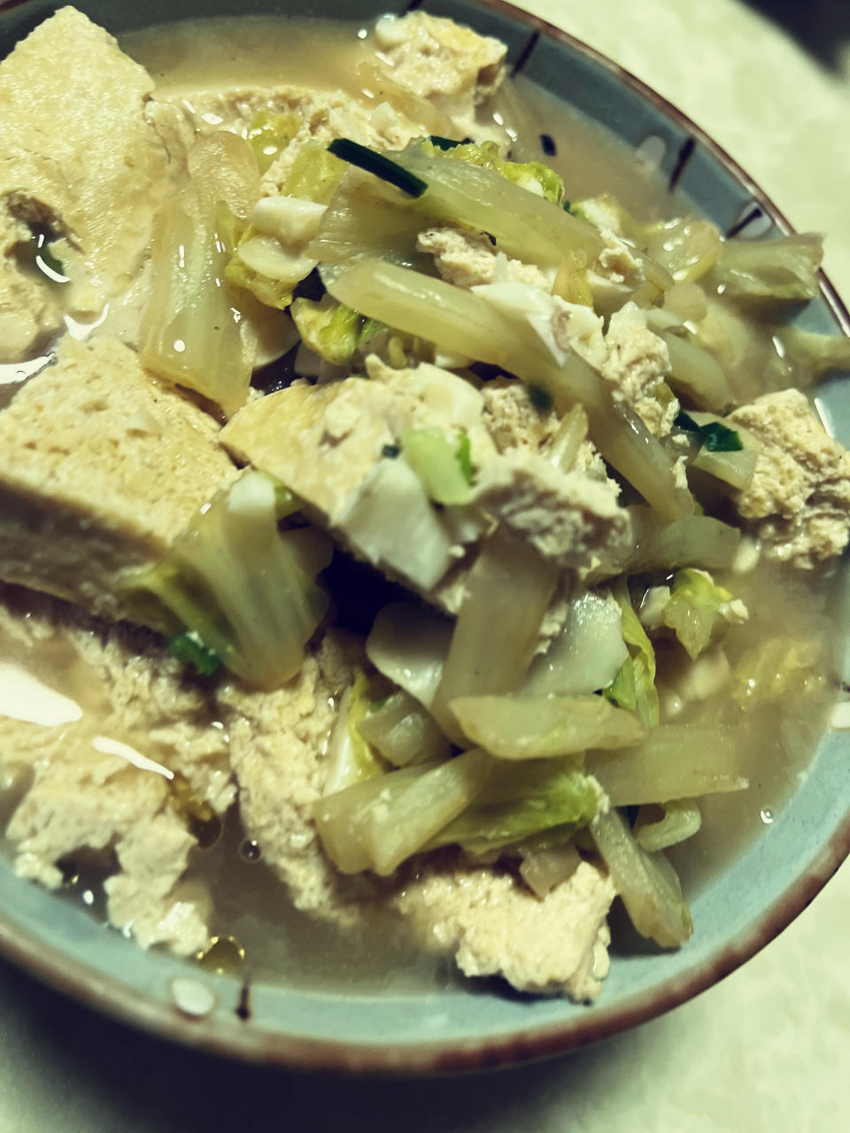 白菜炖冻豆腐