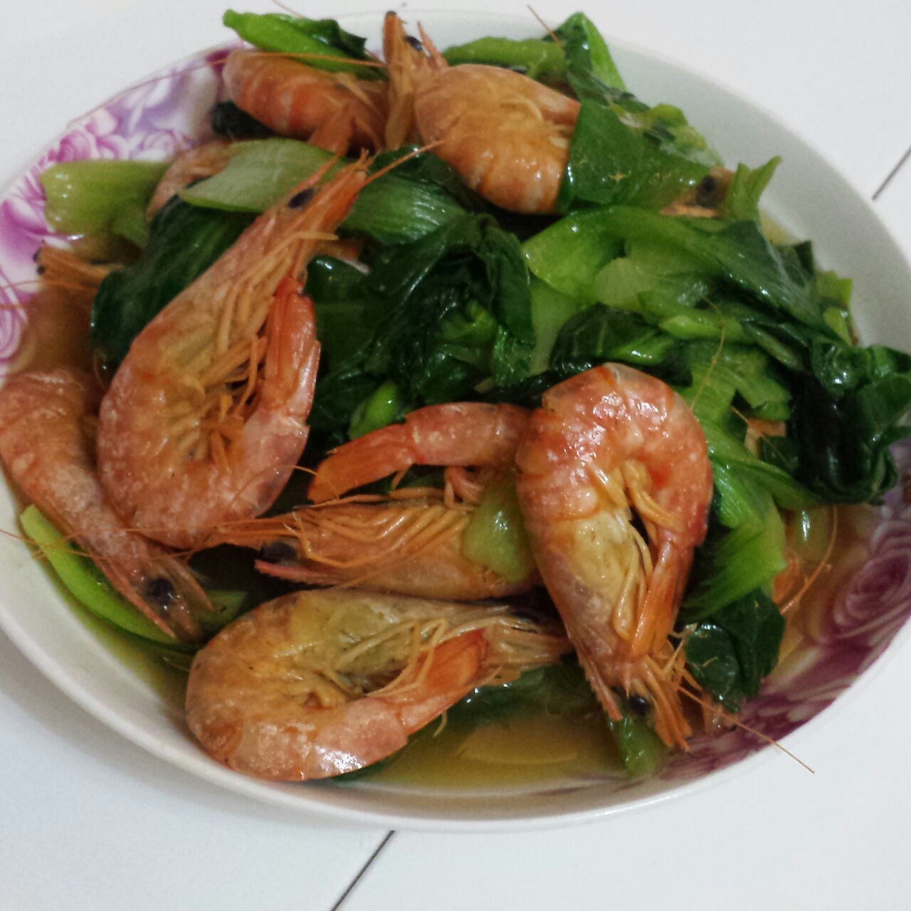 木耳青菜炒海虾