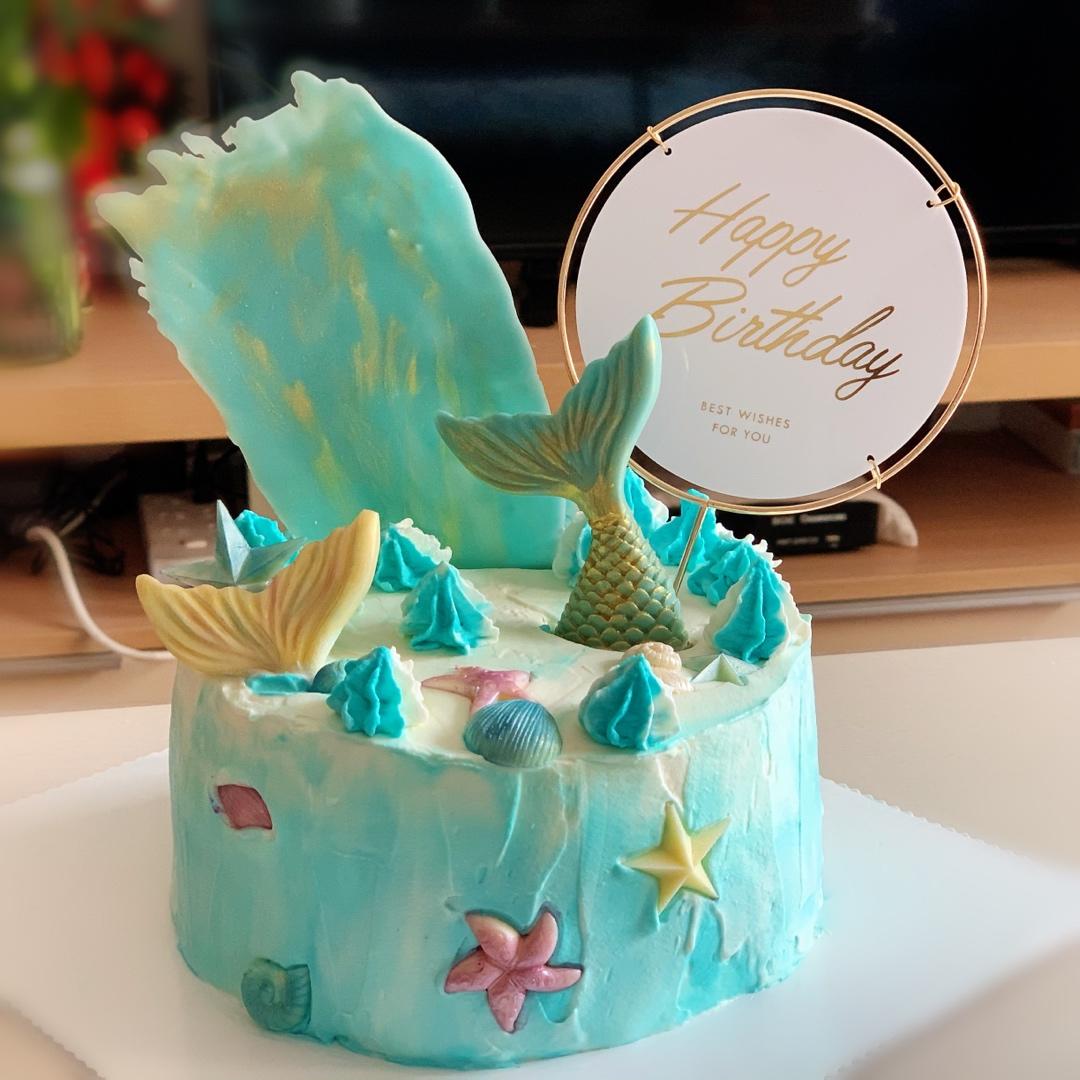 8寸家庭版~简单美味的奶油水果生日蛋糕，含蛋糕胚做法