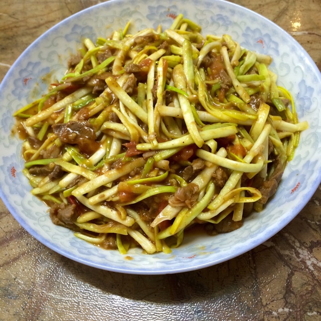 肉炒蒜苗