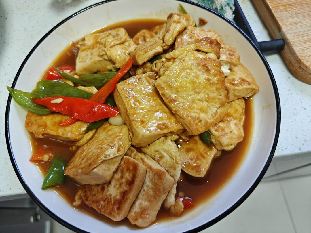 焖煎豆腐