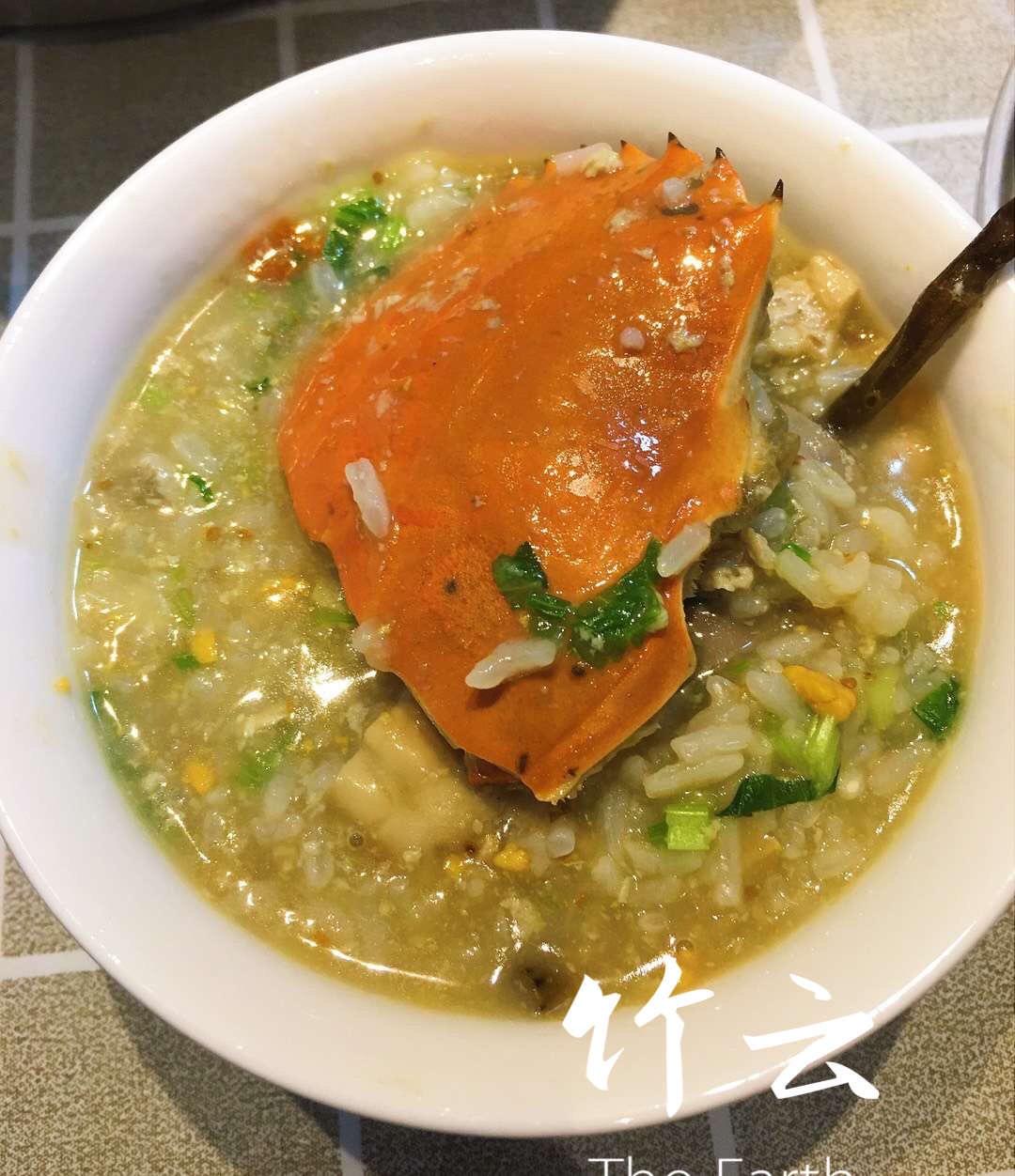 【膏蟹粥的做法步骤图,膏蟹粥怎么做好吃】泡泡龙加菲猫_下厨房