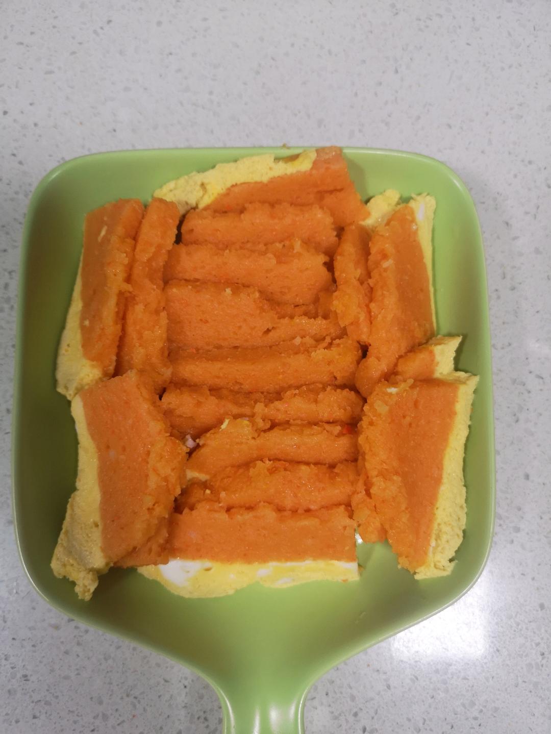 宝宝手指食物—胡萝卜虾糕