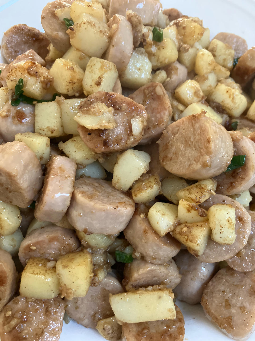 烧烤风味的土豆小香肠