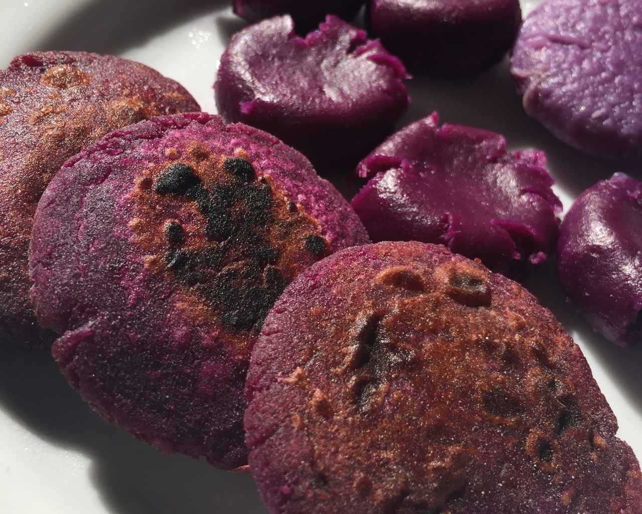 紫薯糯米饼的各种吃法的做法