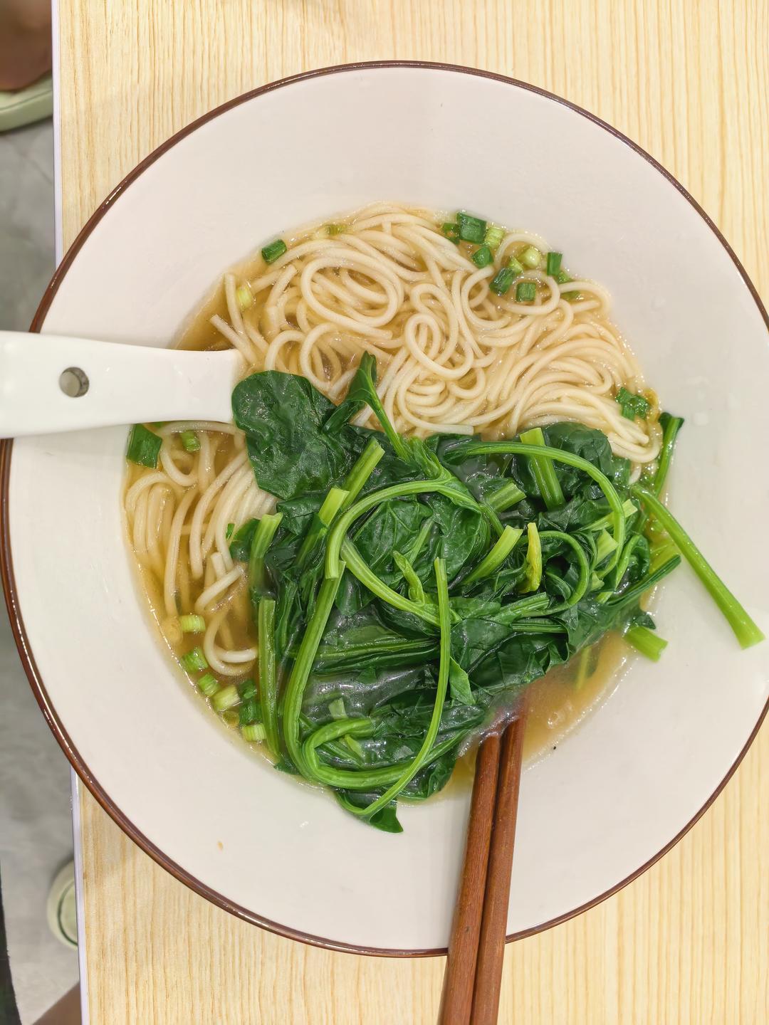 零油，养胃の清汤面