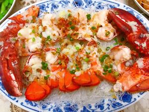 波士顿龙虾三吃大菜硬菜年夜饭龙虾粉丝蒸蛋粥的做法 步骤12