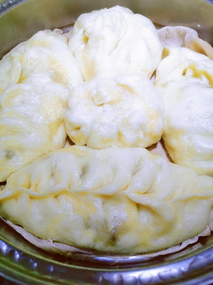 鸡蛋豆角素包子