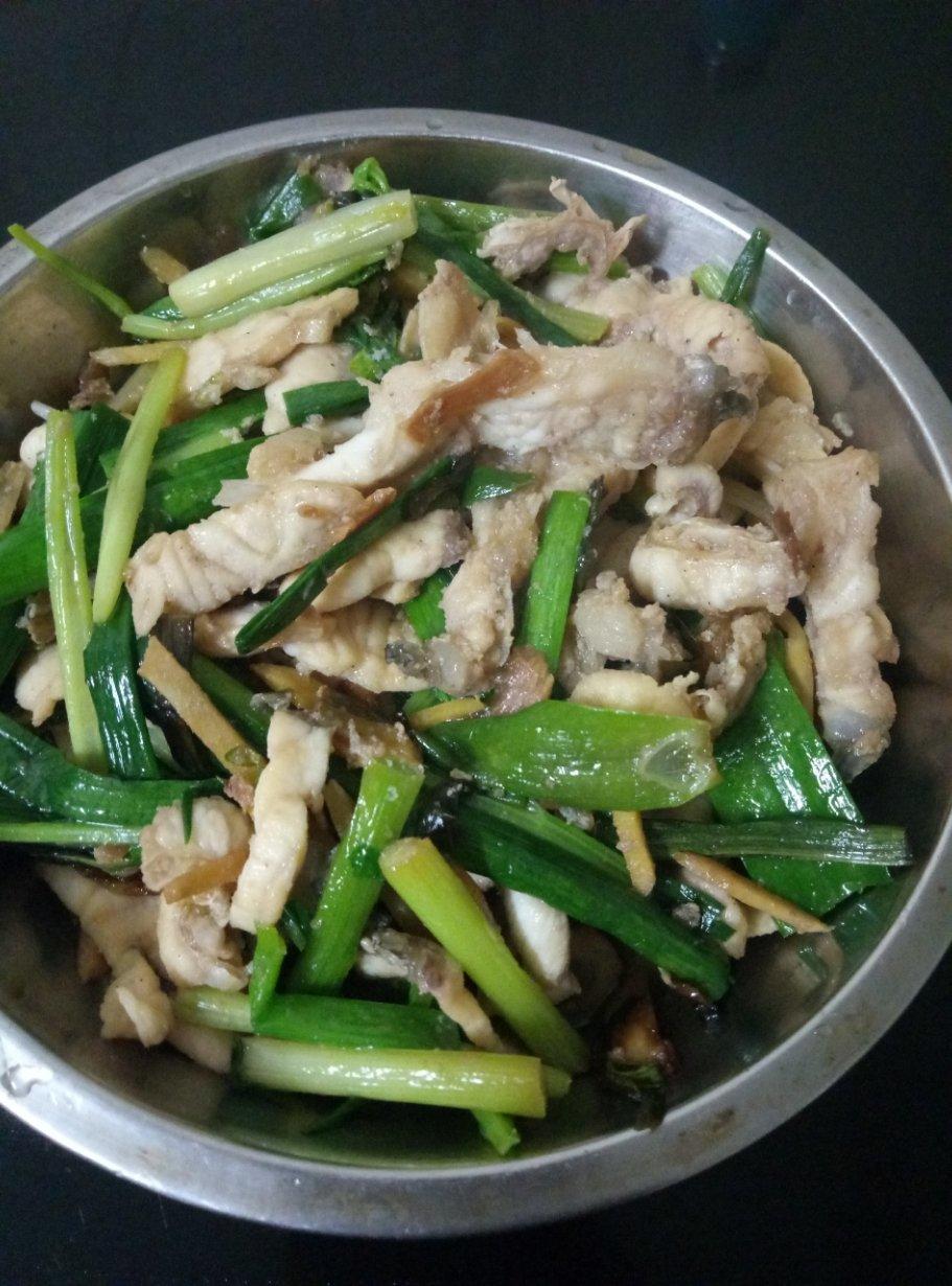 姜葱炒脆肉鲩