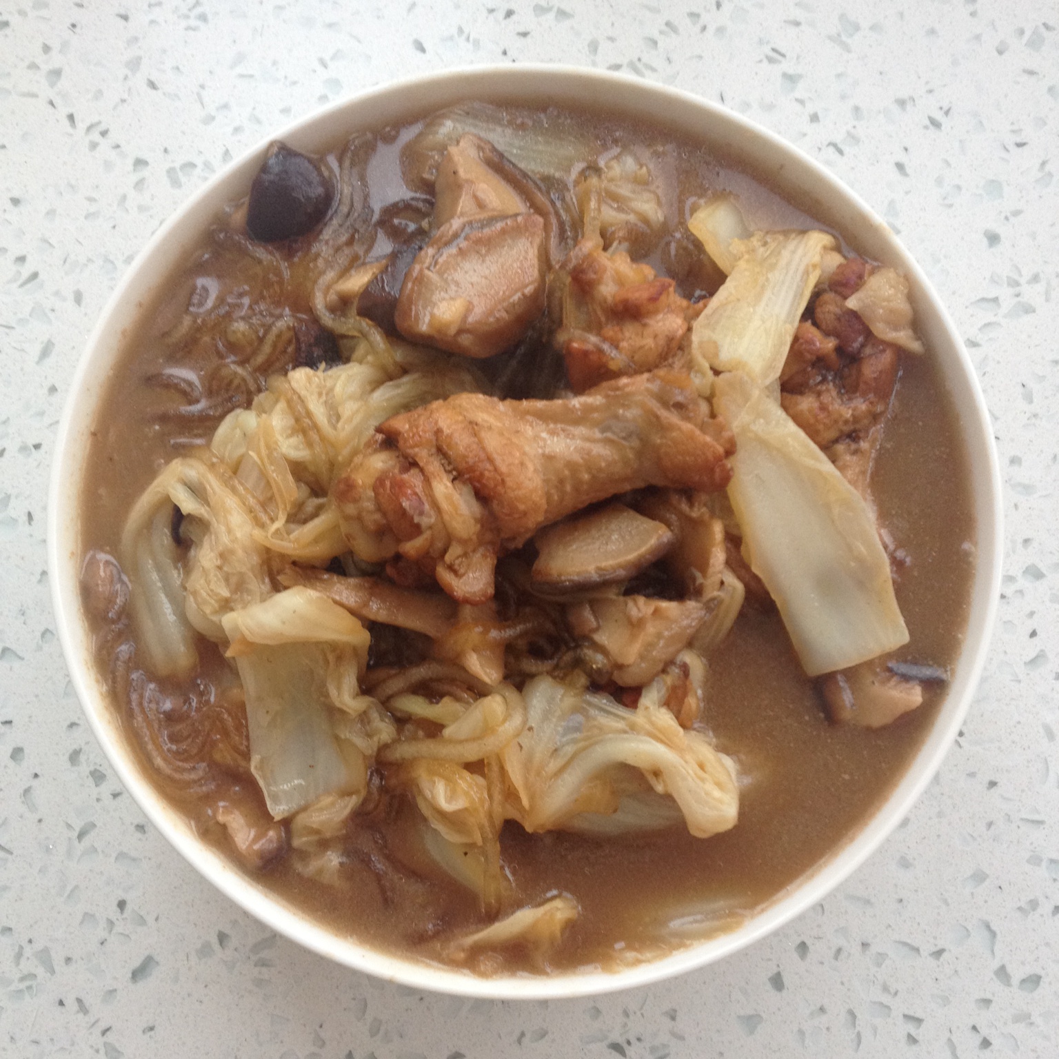 红烧鸡腿炖白菜粉条