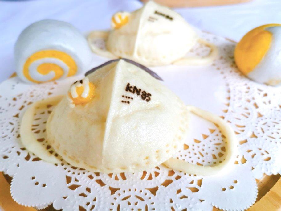 口罩造型馒头，加油武汉，加油中国(ง •̀_•́)ง