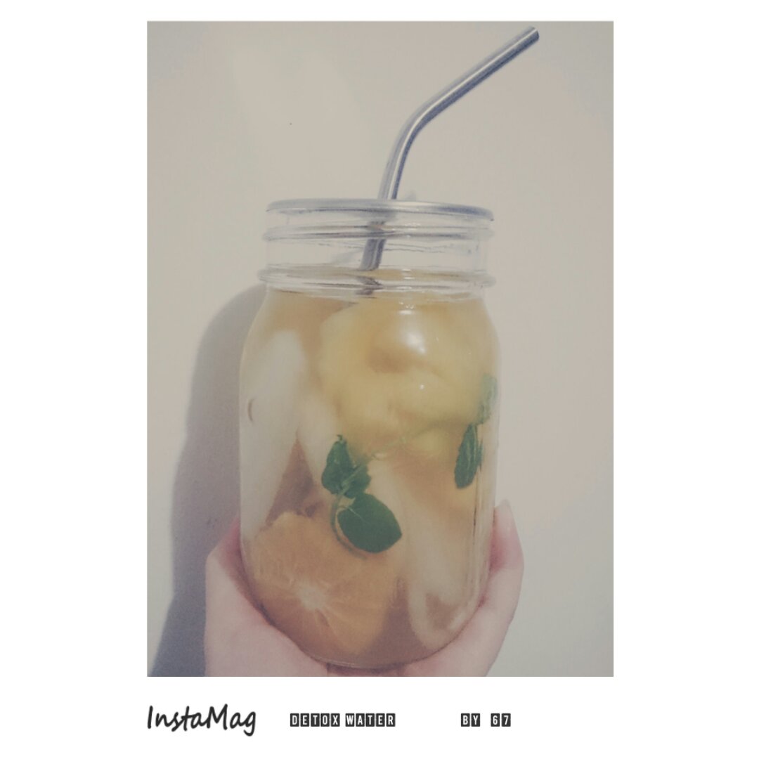 detox water 自制排毒养颜水 健康饮料 果蔬泡汁