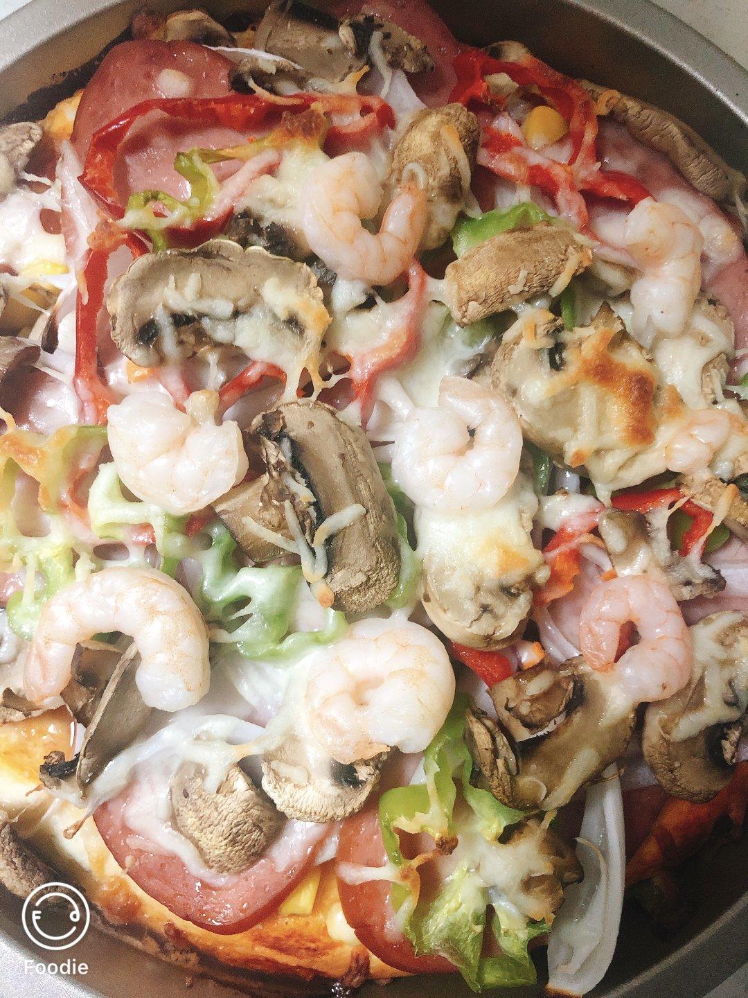 🍕单手披萨｜卡卡爸·教小白｜第一张披萨