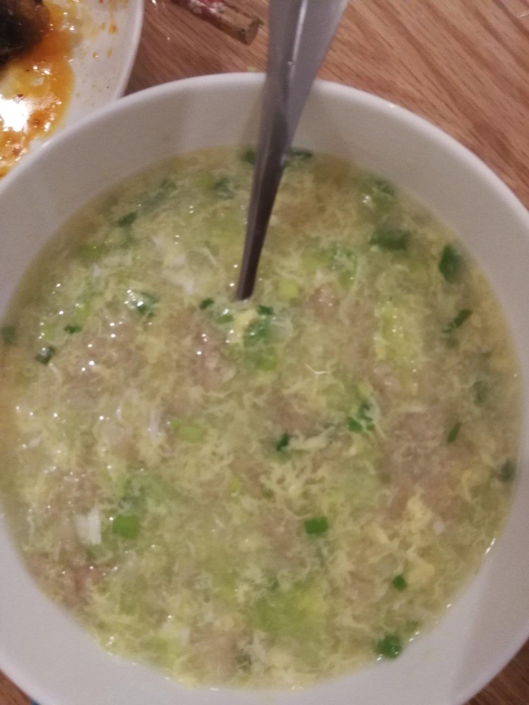 青菜鸡蛋面疙瘩汤