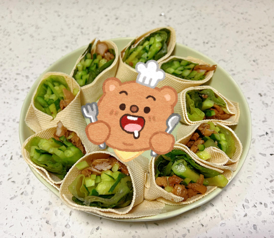 💯蔬菜豆皮卷健康又美味(减肥必备)