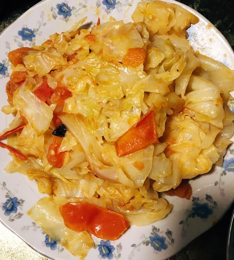 番茄炝炒圆白菜