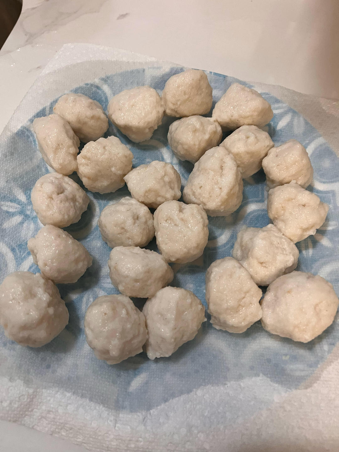 自制滑嫩鱼丸（海外党用冰鲜野生鳕鱼）