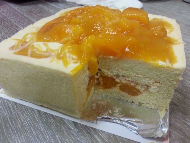 料超足的芒果慕斯蛋糕