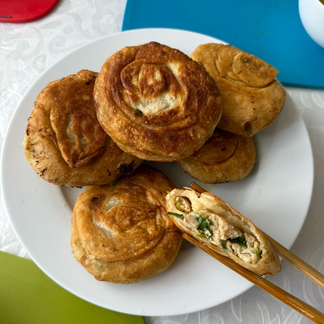 上海葱油饼-酥到掉渣