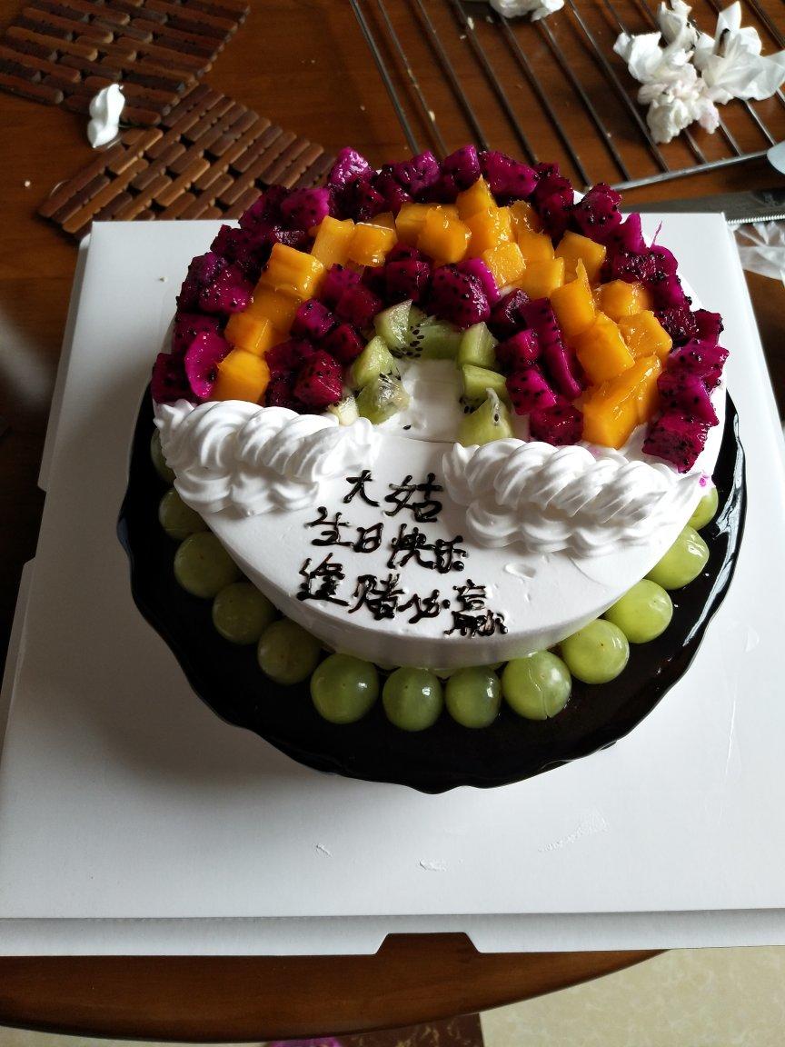 彩虹🌈水果装饰蛋糕