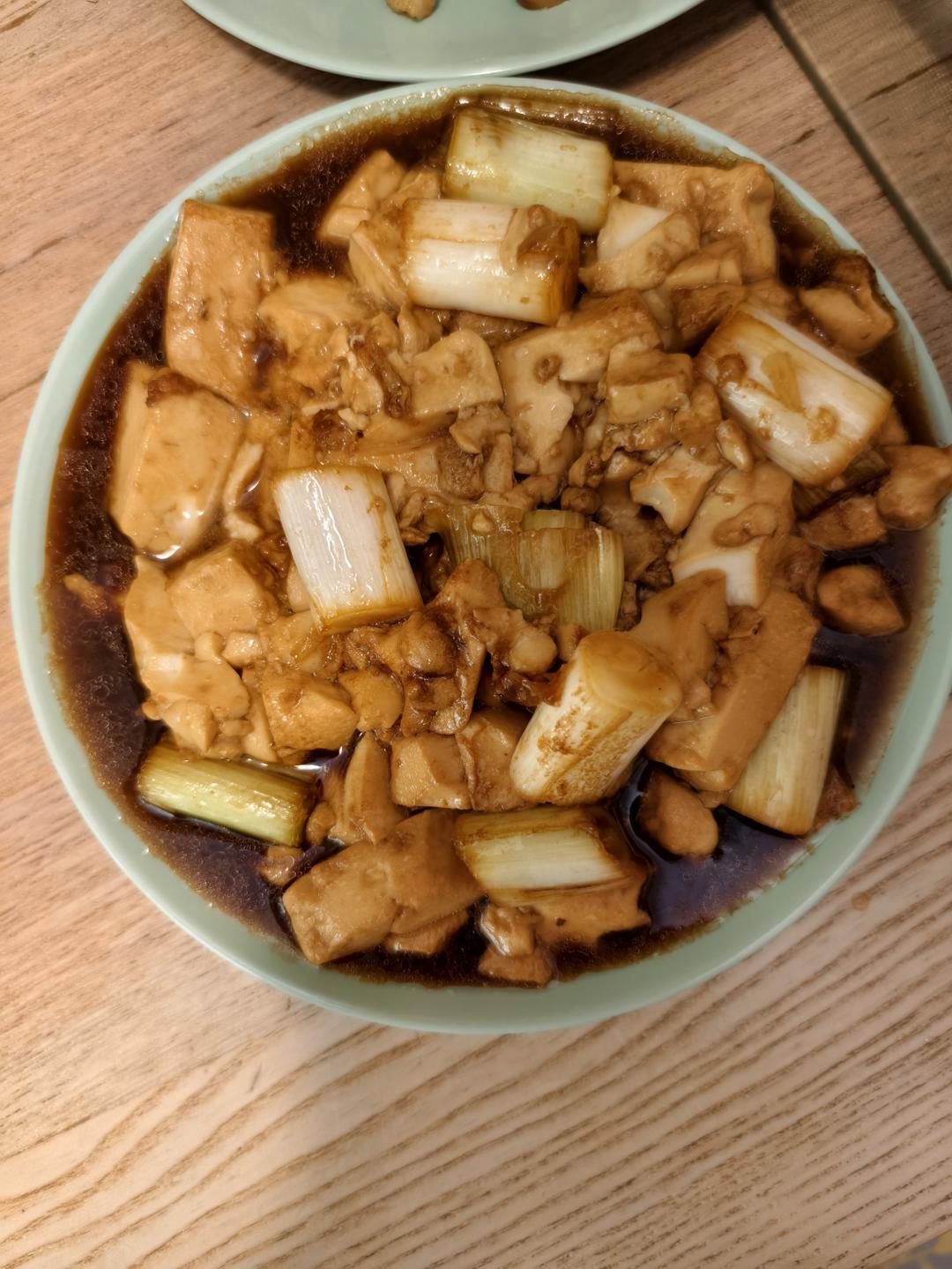 葱烧豆腐
