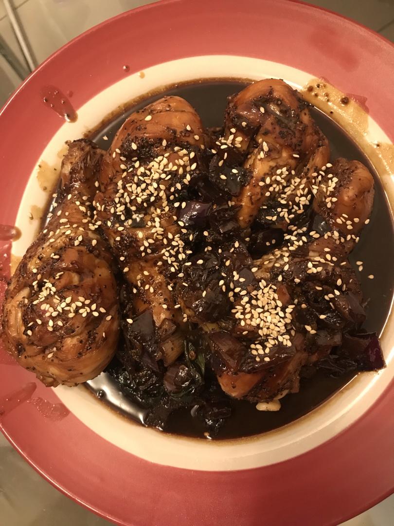 浓香照烧黑椒鸡腿