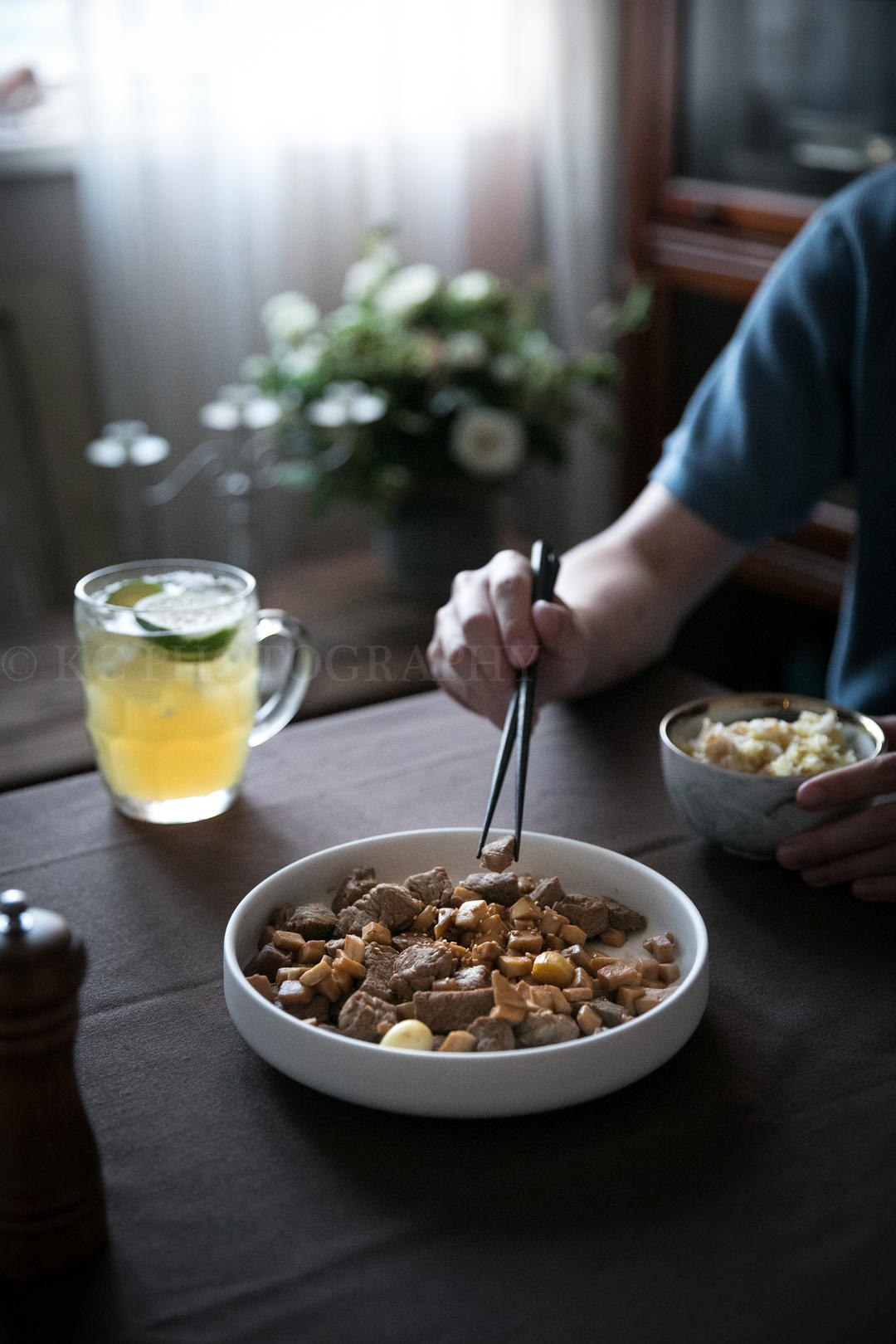 家常菜~杏鲍菇烧牛肉粒