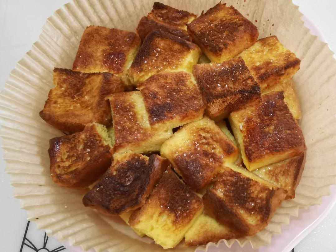 减脂吃｜蛋奶烤吐司布丁｜外脆里嫩超好吃