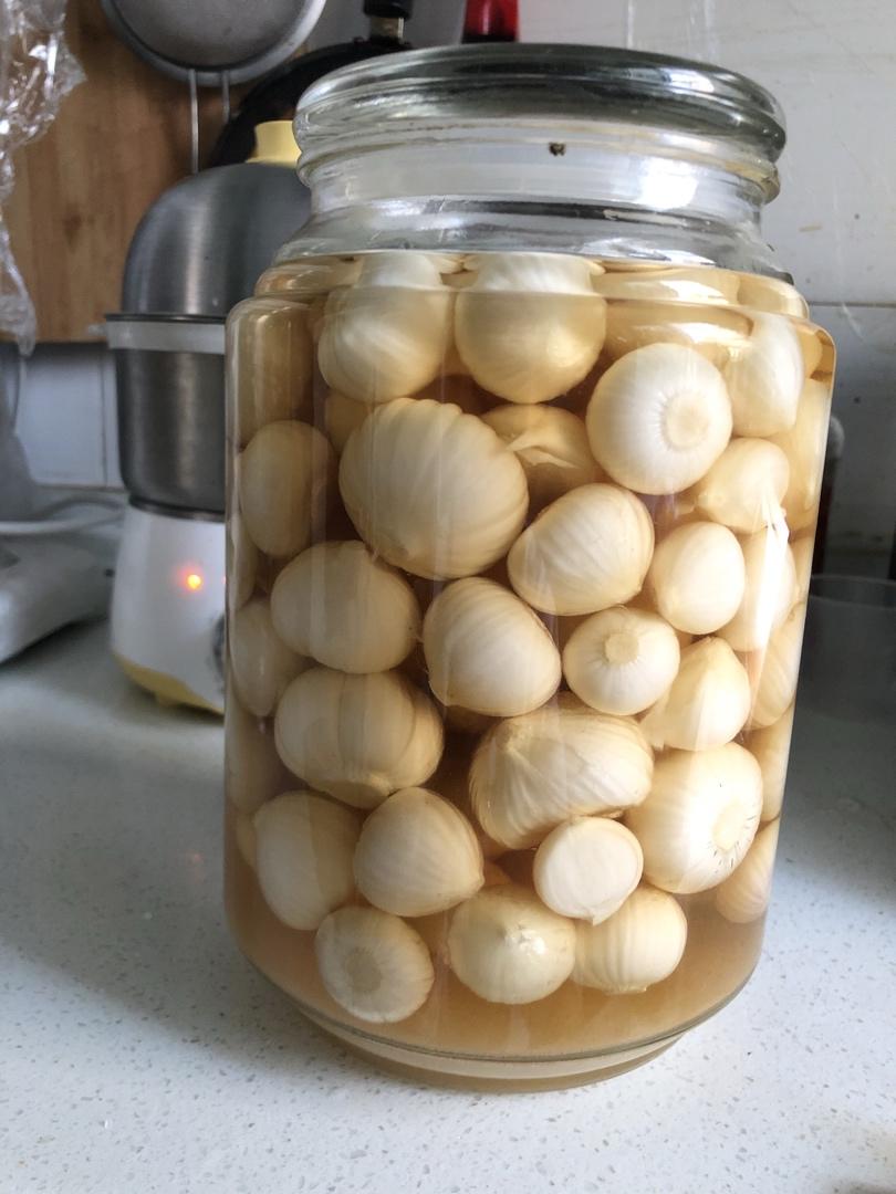 空心菜c做的家庭版腌糖蒜