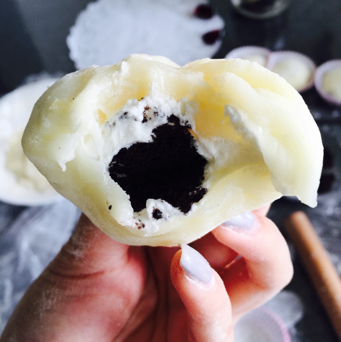 腹黑白胖子——奥利奥雪媚娘