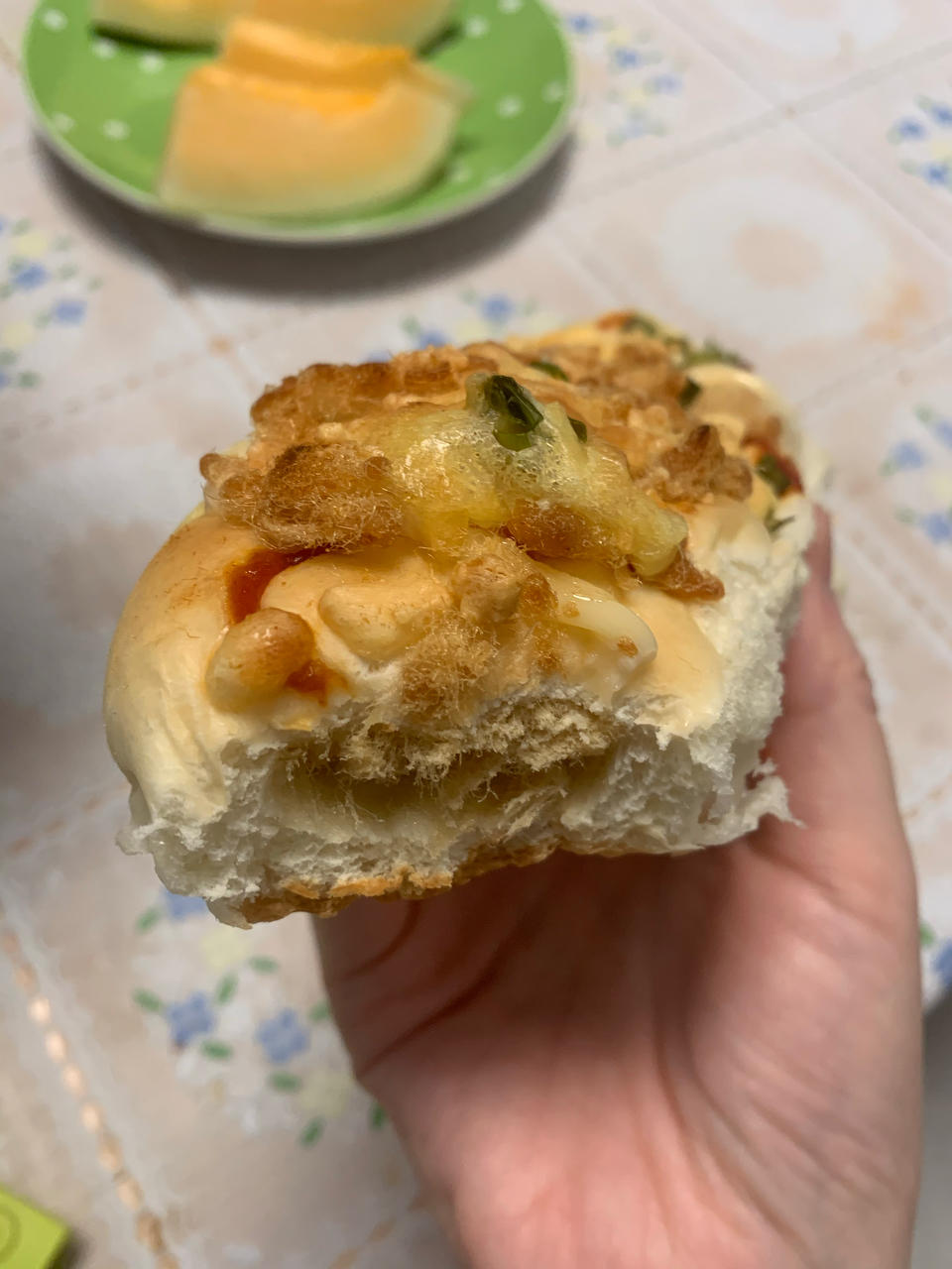 肉松沙拉酱芝士面包（17小时中种面团）