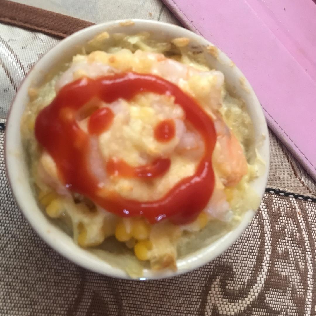 大虾芝士焗土豆泥
