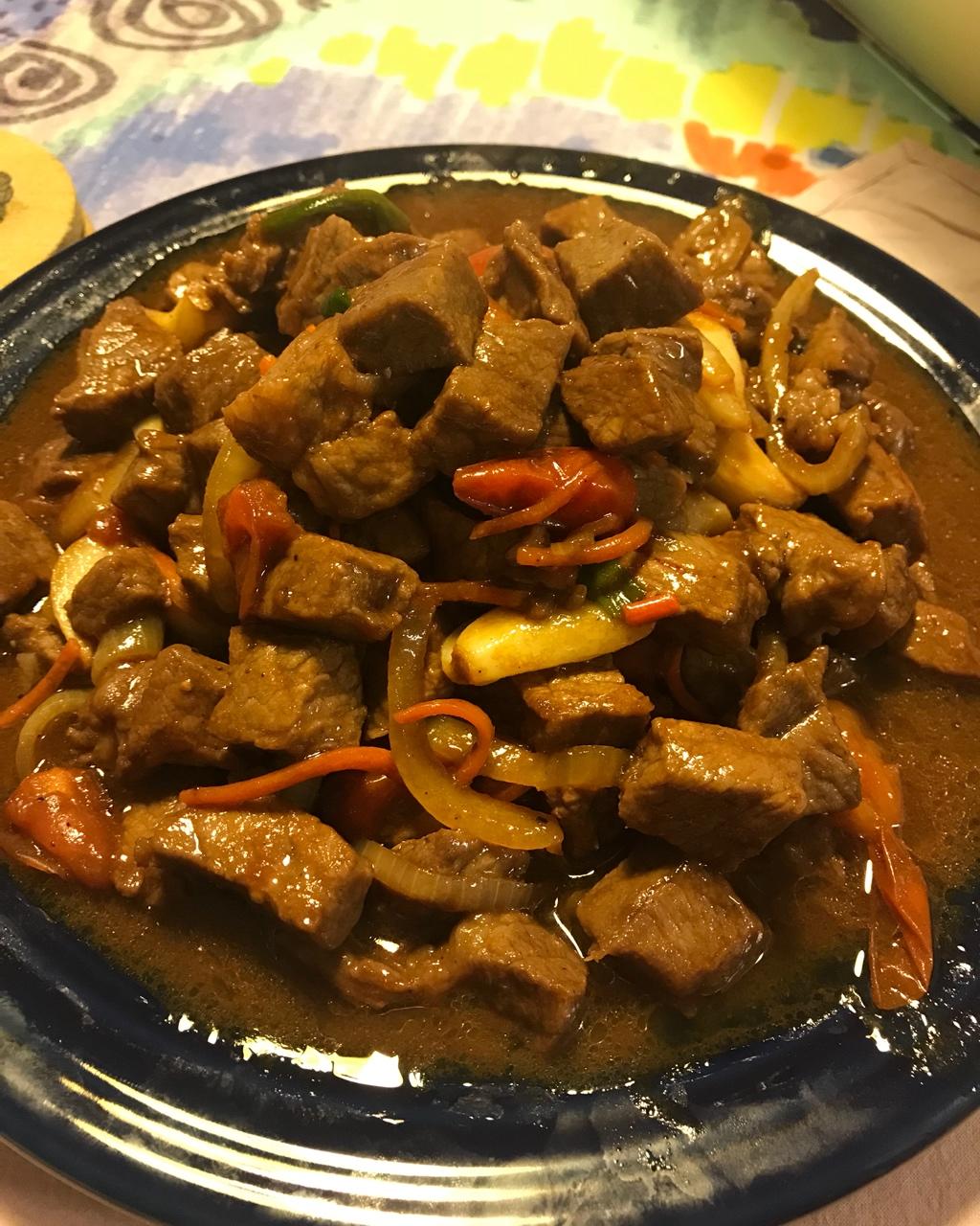 黑蒜子牛肉粒