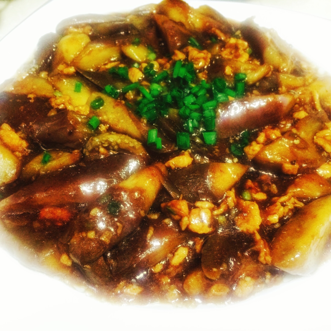 红烧肉沫茄子