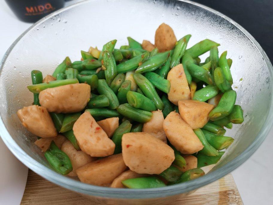 豆角炒肉丸