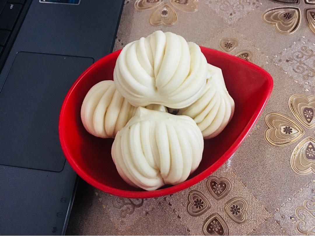 菠菜汁心形馒头 花卷（一次性发酵超治愈）