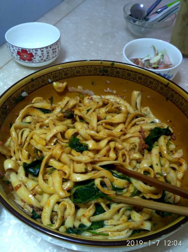自制刀削面