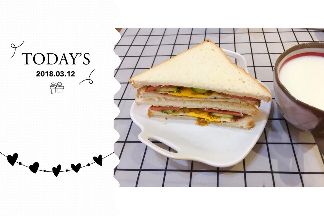 火腿芝士蛋三文治