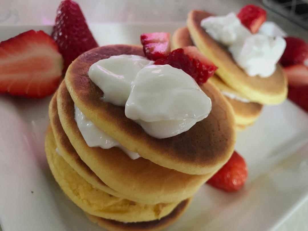 超级简单pancake【无黄油健康版】