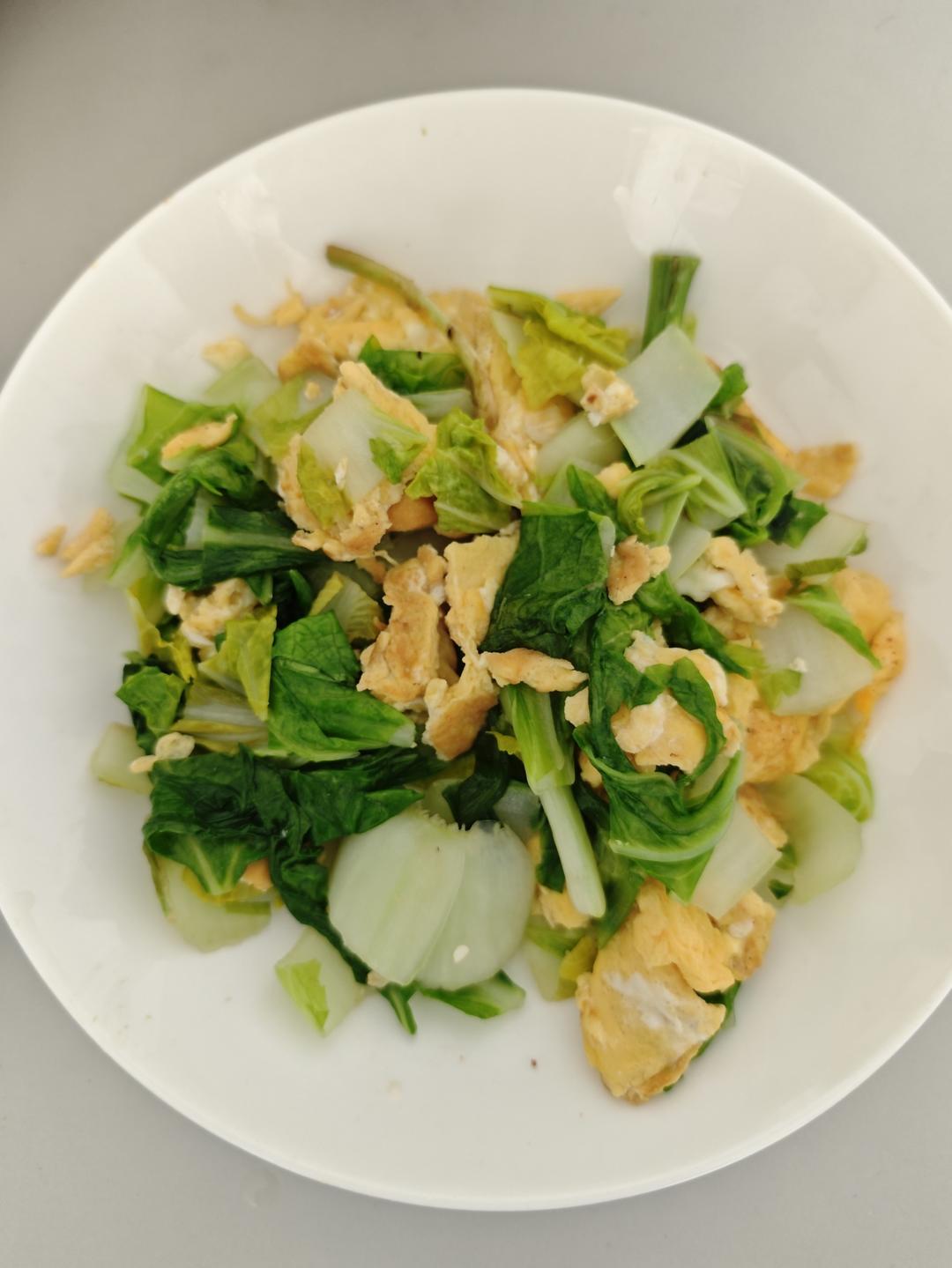 家常杭白菜炒蛋（咸鲜）