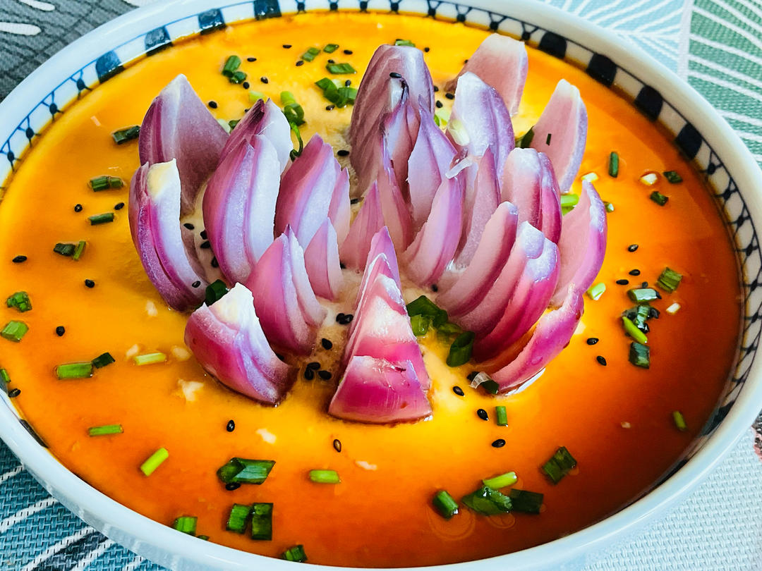 洋葱蒸蛋（最高颜值的蒸蛋）🌸