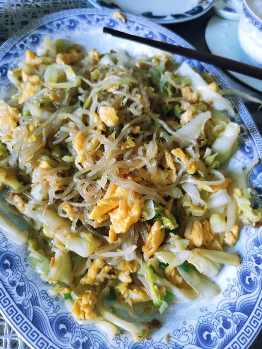 家常小炒：包菜炒粉丝
