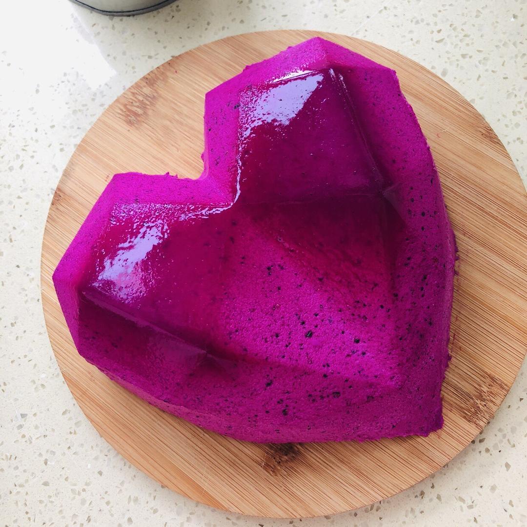 💎钻石心形火龙果慕斯💎