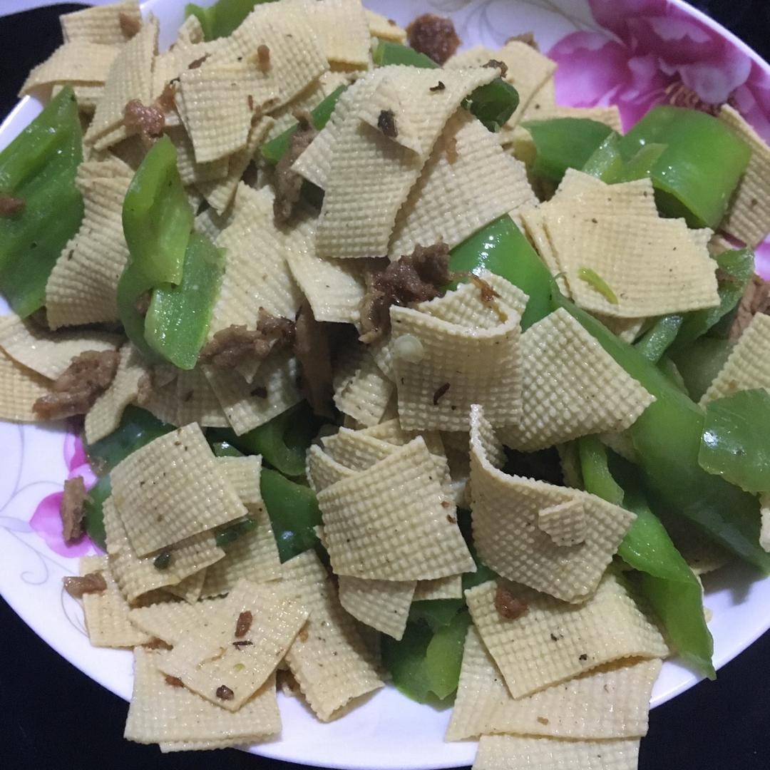 尖椒炒豆皮