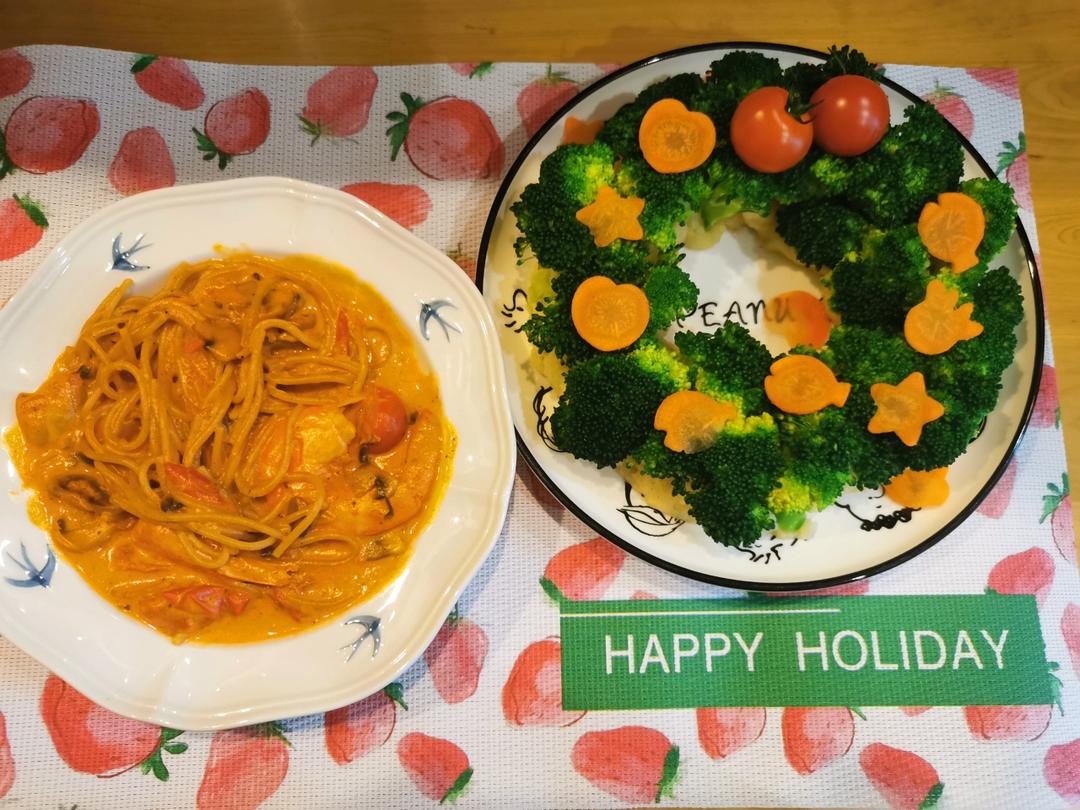 创意料理2🔥简易圣诞餐❗️西兰花花环土豆泥
