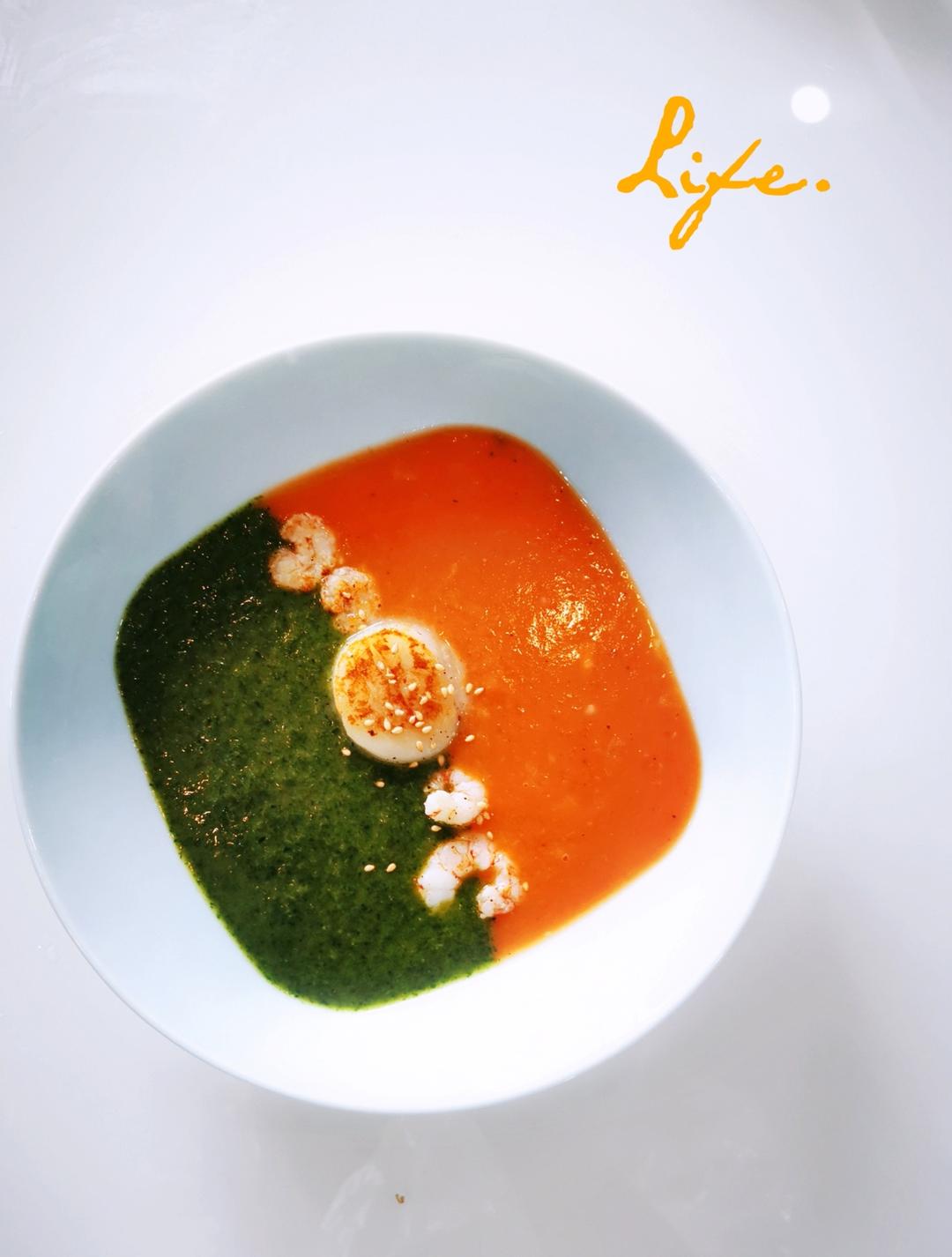 家庭米其林【芦笋虾球双拼浓汤】圣诞节限定