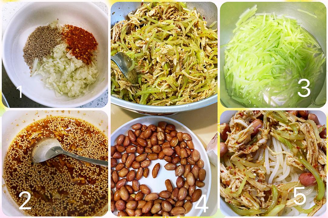 麻辣鸡丝拌米线（超简单又好吃）