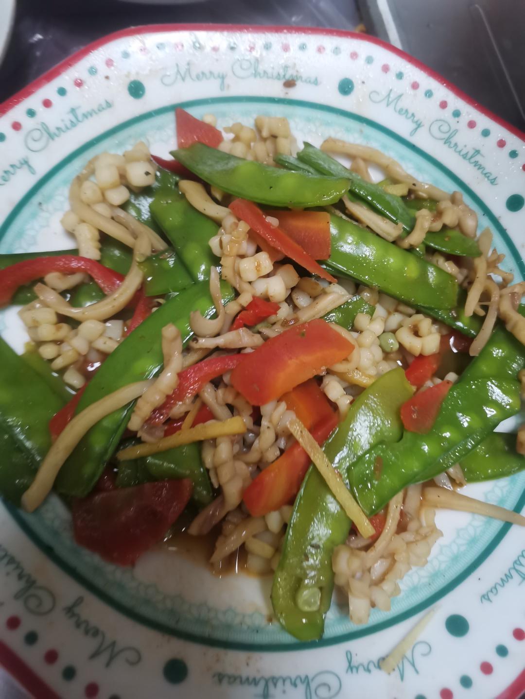 鲜鱿炒荷兰豆